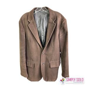 Gap Mens Brown Two Button Blazer Jacket Size M Notched Lapel Regular Fit